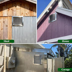 Heat Dissipation Louvered Vent Wall Gable Vents 304 Stainless Steel, Weather-Resistant Air Grille for Shed Barn Generator Box(18x20in/45x50cm)