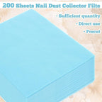 1200 Sheets Nail Dust Collector Filter Paper, Disposable Dust Collector Sheet for Nails Tech Filter Sheet for Nail Vacuum Cleaner Supplies Nails Salon Accessories