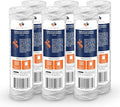 Aquaboon Whole House 5 Micron 10 x 2.5 String Wound Sediment Water Filter Cartridge Replacement Compatible with Well Water Filter WHKF-WHSW, 6-Pack