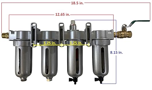 THB 4 Stage Ultra Clean Compressed Air Filter Dryer Combination (1/2" NPT)