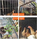 Garden Chicken Wire Animals Enclosure 304 Stainless Steel Woven Wire Mesh Welded Mesh Galvanised Steel Wire Hard and Heat Resisting Wire Mesh Used for Many Projects (Size : L:1m-H:1m-2.5cm)