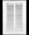 HVAC Premium 8 x 16 Duct Opening Steel Return Air Filter Grille, for 1-inch Filter, Removable Door, Flat Stamped HVAC Vent Cover Grille, Outer Dimensions 10.5 x 18.5