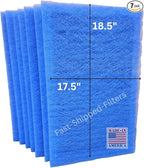 Fast-Shipped-Filters 7 Pack Replacement Filter Pads Compatible with MicroPower Guard One Hour Air Cleaner Refill Blue (7, Blue, 20x20)