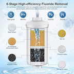 IceJoy 0.01μm Ultra-Filtration Gravity Water Filter System, 2.25G Stainless Steel Countertop Purifier with 4 Filters, Water Level Spigot & Stand, Reduce Fluoride & Chlorine, NSF/ANSI 42