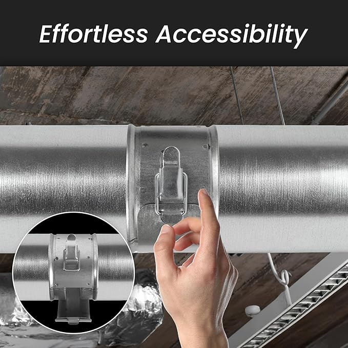 4" Inch Inline Round Duct Filter - G4 Class Filter with Mesh Screen - Dust Collection and Air Purification - Rigid or Flexible Vent Hose Filter