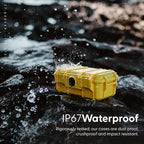 Evergreen 57 Waterproof Dry Box Protective Case with Pick & Pluck Foam - Travel Safe/Mil Spec/USA Made - for Cameras, Phones, Hiking, Boating, Water Sports, Action Cams (Red)