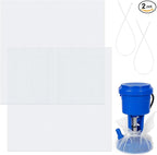 2 Sets 19.7 x 19.7 Inch Swamp Cooler Pump Swamp Cooler Filter Mesh Pump Basket Filter Screen with Cable Zip Ties(White)