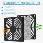 PATIKIL 60mm Fan Filter Grill, 12 Pcs Plastic Ventilation Dustproof Grill Covers Cooling Ventilator with Screws for Industry Workshop Computer Case Refrigerators Air Conditioning, Black