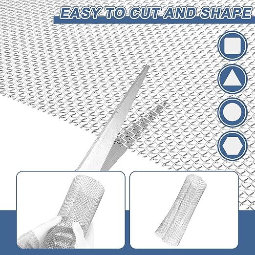 uxcell 8 Mesh 118" x 10" Woven Wire Mesh, 316 Stainless Steel Air Vent Filter Screen, Window Screen Mesh for DIY Projects Vents Cover Filtration Animals Fence