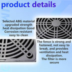 Dust Filter PC 120mm Cooling Fan Filter Dustproof Cover, 2 Pack PC Case Fan Grill ABS Protective Dust Guard Mesh Cover with Screws for Computer Case Cooling Fans, Effective Dust Protection