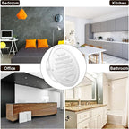 Zonon 24 Pcs Stainless Steel Soffit Vents 4 Inch Round Dryer Vent Cover with Mesh Screen for Home Outdoor Bathroom Wall Ceiling Outside Exterior Exhaust (White)
