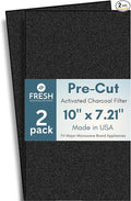2-Pack Activated Carbon Charcoal Microwave Hood Filters - Pre-Cut 10" x 7.21" Microwave Hood Filters - Compatible w/Whirlpool WML55011 & KitchenAid Low‑Profile Models, Made in USA