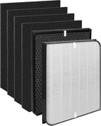 6-Pack AD3000/AD3500 Replacement Filter Compatible with Air Doctor 3000, 3000M, 3000Pro and 3500 Air Purifiers - 1 Premium Filter + 1 Carbon Filter + 4 Pre-Filters