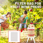 CAELUM 3.2 Gallon Capacity Fruit and Wine Press Filter Bag, 2Pack Juice Maker Filter Bag for Outdoor, Kitchen