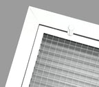 HVAC Premium 26'' x 36'' Cube Core Eggcrate Return Air Filter Grille for 1'' Filter - Aluminum - White [Outer Dimensions: 28.5'' x 38.5]