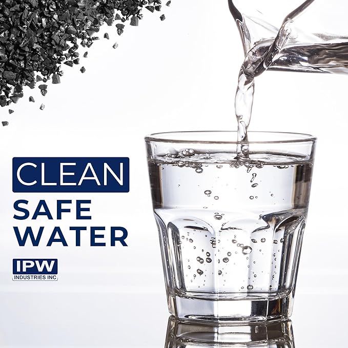 IPW Industries Bulk Activated Carbon - Coconut Shell Granular Activated Charcoal (GAC) for Water Filtration - Replacement Media for Pre and Post Carbon Water Filters (1 lb)