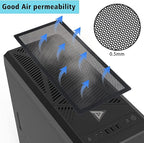 [4 Pack] 360x120mm PC Case Dust Mesh Filter, Magnetic Frame Computer Fan Dust Mesh PC Cooler Filter Dustproof PVC Cover Grills - Black