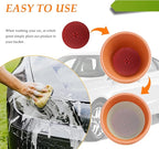 Car Wash Bucket,10.28 Inch Diameter Car Wash Filter for Collecting Sediment & Grit,Universal Essentials Car Cleaning Accessories for Most Cars Trucks SUVs (Red)