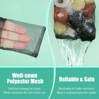 AQUANEAT 10pcs Aquarium Filter Media Bags, Fish Tank Coarse Mesh Bags with Plastic Zipper for Activated Carbon(3" x 8")