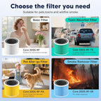 Core 200S Smoke Remover Replacement Filter Compatible with LEVOIT Core 200S and Core 200S-P Smart WiFi Air Purifier, 3-in-1 H13 True HEPA Activated Carbon Filter, Core 200S-RF-SR, Blue, 2 Pack