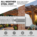 6 Inch Vent Covers for Wall, Galvanized Steel Dryer Vent Cover Outside with Screen, Dryer Vent Wall Plate for Dryer Exhaust Vent, External Extractor for House Ventilation&Outside Air Exhaust
