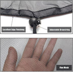 4 Pcs Rain Barrel Mesh Cover, 23.6 inch Water Collection Bucket Net with Adjustable Drawstring, Filter Screen for Outdoor Garden Rain Barrel Accessories, Prevent Fallen Leaves From Entering The Bucket