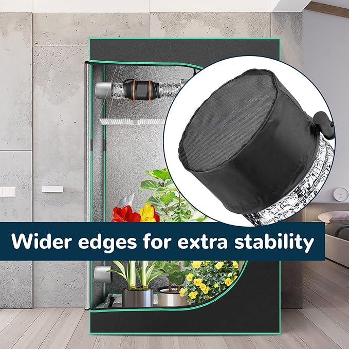 2Pcs 4 Inch Grow Tent Vent Cover Filter, Duct Filter Net with Elastic Band and Fixed Buckled, Black Mesh Screen Shield for Exhaust Fan, Plant Growth, Tent Ventilation