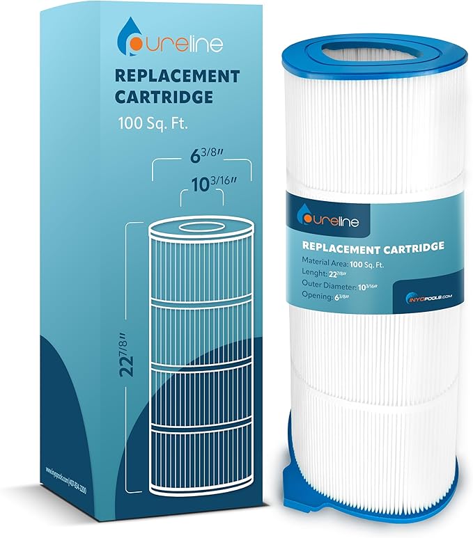 Pureline 100 Sq Ft Pool Replacement Cartridge Filter, Compatible with Jacuzzi Triclops, TC300 (Old Style Triangular) 42-3640-10-R