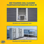 Zep Foaming Coil Cleaner - 20 oz (Case of 12) - 20201 - Professional Strength Quickly Cleans HVAC and AC Units