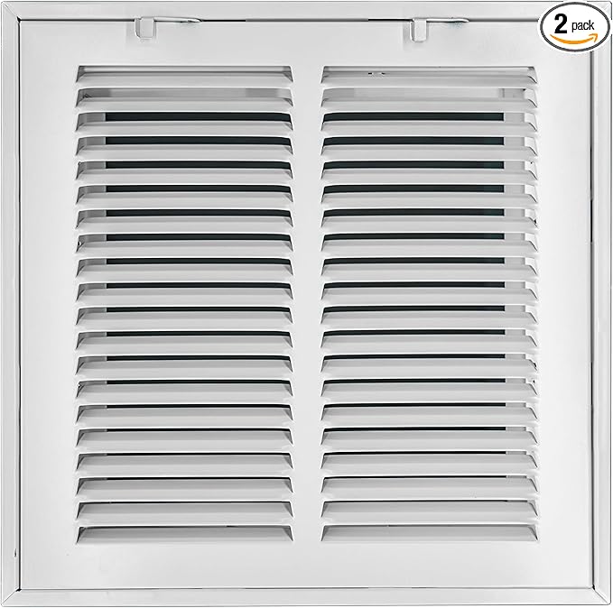 Venti Air 10" X 10" Steel Return Air Filter Grille - Removable Face/Door for 1 inch Filters - HVAC Duct Cover Grill (2-3 Business Day Delivery) [Outer Dimension: 12.5"W X 12.5" H]