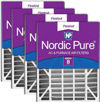 Nordic Pure 20x25x5 (Actual Size: 19 3/4 x 24 1/4 x 4 7/8) Air Bear Replacement 255649-102 MERV 8 Air Filters 4 Pack