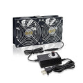 Big Airflow Computer Fan 2 * 120 mm x 25 mm 162CFM Small Brushless Axial Cooling Fan, AC 100V - 240V Speed Control Fan, for Cabinet Case Chassis Server Workstation Amplifier Greenhouse Cooling (2)