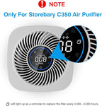 Air Purifier Replacement, C350-RF True HEPA High-Efficiency Activated Carbon Filter Fits for C350 (2 Pack)