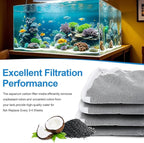 6 Pack Activated Carbon Inserts for AquaClear 50 Aquarium Filter, 80-gram/Bag Carbon Media for Fluval Aqua Clear up to 30-50 Gallons Aquariums,Charcoal for Fish Tank Filter A1384