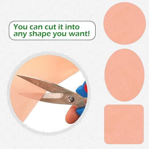 Copper Mesh Screen - 15.7" x 118", 40 Mesh, Dense Filter 99.9% Pure Copper Fabric DIY Kit for Window Protection