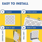 Aerostar 20x25x1 MERV 13 - 4 Count - Pleated HVAC, Furnace & Air Conditioner Filters - Removes Bacteria, Dust, Cold & Flu Germs, Lint, Mold, Pet Dander, Allergy-Causing Pollen, Smog, Smoke & Viruses