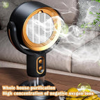 Smoke Fan for Indoor Smoking, High Fan Air Purifier and Odor Eliminator, Range Hood for Cooking, Portable Table Smoke Air Puriferfan Adjustable Angle (Gold,rechargeable)