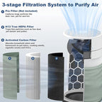 2 Pack 211i Max Replacement Filter Compatible with Blue Pure 211i Max Air Purifier, Ture HEPA & Activated Carbon Replacement Filter, Compared part #F2MAX