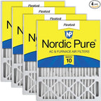 Nordic Pure 20x25x5 (Actual Size: 19 3/4 x 24 3/4 x 4 3/8) Lennox X6673 X6675 Replacement MERV 10 Air Filters 4 Pack
