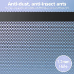 [4 Pack] 400x300mm DIY PC Case Dust Filter, 1.2mm Hole, PVC Dustproof Mesh Filter Cover with Magnetic Strip for Computer PC Case