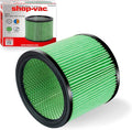 Shop-Vac High Performance 90304/90344 Cartridge Filter, Fits most 5-16 Gallon Shop-Vac Wet/Dry Vacuums, High Efficiency HEPA Filter, Washable and Reusable, 1 Pack