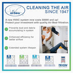 16x20x1 Air Filter MERV 8 (5-Pack) TRION Air Bear Pleated HVAC Air Filter Replacement (Actual Size: 15.50 x 19.50 x 0.75 Inches) Comparable to MPR 600, FPR 4-5