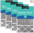 Nordic Pure 16x25x5 (Actual Size: 15 3/4 x 24 3/4 x 4 3/8) Honeywell Replacement Air Filters MERV 14 Plus Carbon 4 Pack