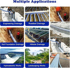 French Drain Pipe for Lawn, 2" 3" 4" 6" Corrugated Perforated Drains Pipes 3 5 12 25 50 100 Ft- Soil Infiltration Ground Water Drainage(Blue-Dia 8cm(3.1in),L 140ft)