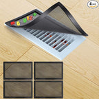 Magnetic Floor Register Vent Covers, 6 x 10 Inch Air Vent Filter Mesh, Sticky Magnet PVC Vent Screen Net for Wall Ceiling Floor Catches Toys Snacks Pet Hair and Pet Food 4 Pack