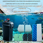 42 Pack Filter Media Kit for Fluval 406/407 Canister Filters - 2 Full Replacement Sets, High Porosity Bio Foam, Ceramic Rings, Activated Carbon & Polishing Pads