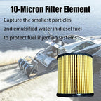 iFJF R12H (R12T Upgrade) Fuel Water Separator Filter Element 10 Micron Only Replacement for Our Own R12H Assembly for Marine or Automotive Replaces S3240 120AT NPT ZG1/4-19 (2Pcs)