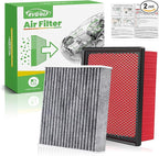Engine+Cabin Air Filters Fit for 2011-2025 2026 Dodge Durango, 2011-2021 Jeep Grand Cherokee, 2022 Grand Cherokee WK(ALL FIT 3.6L/5.7L/6.4L) Engine Air Filter Kit Accessories# CF11183 CA10755