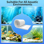 Aquarium Filter Floss 12"x72"x1" Thick Multi-Layer Filter Floss for Fish Tank, Polishing Aquarium Filter Pad, for Crystal Clear Water, Media Roll Cut to Size