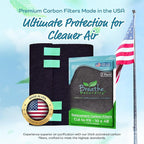 Breathe Naturally Universal Cut To Fit Carbon Activated Air Filter - Replacement Charcoal Filters - Pre Filter Carbon Sheet for Air Purifier, Vent Filters & More - Made in USA (Pack of 2, 10x48)